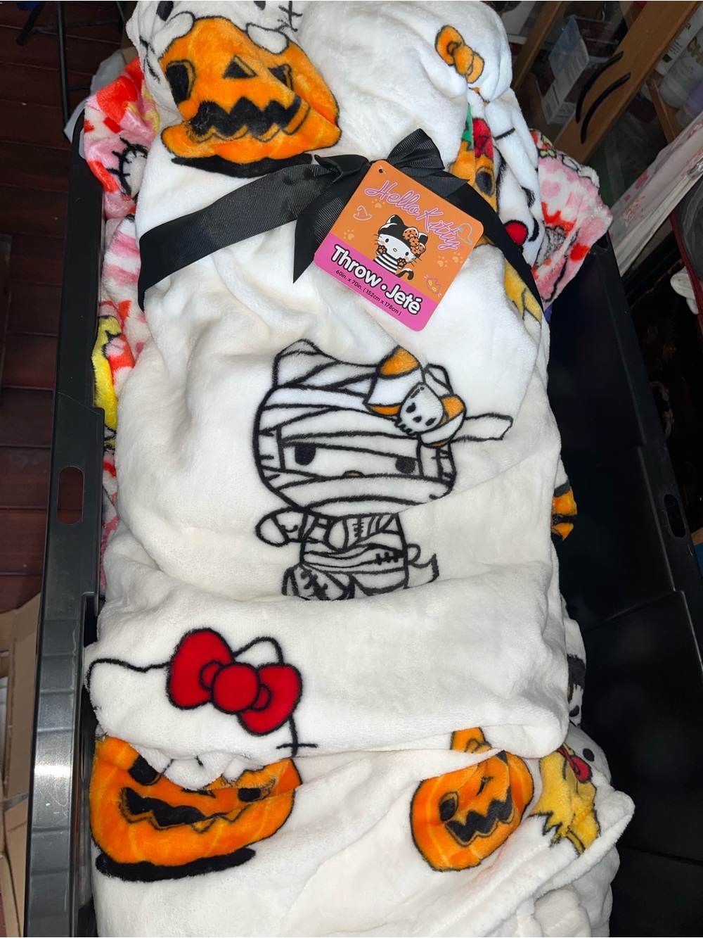 Hello Kitty Halloween Mummy Costume Blanket Throw NEW NWT